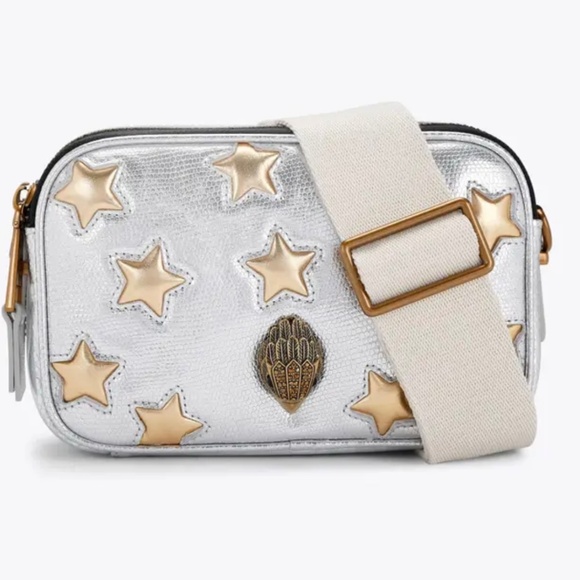 Kurt Geiger Metallic Silver and Gold Star Crossbody Camera Bag NEW ⭐️⭐️⭐️⭐️⭐️ - Picture 1 of 6